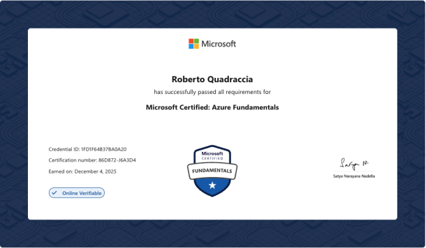 Microsoft Certified: Azure Fundamentals